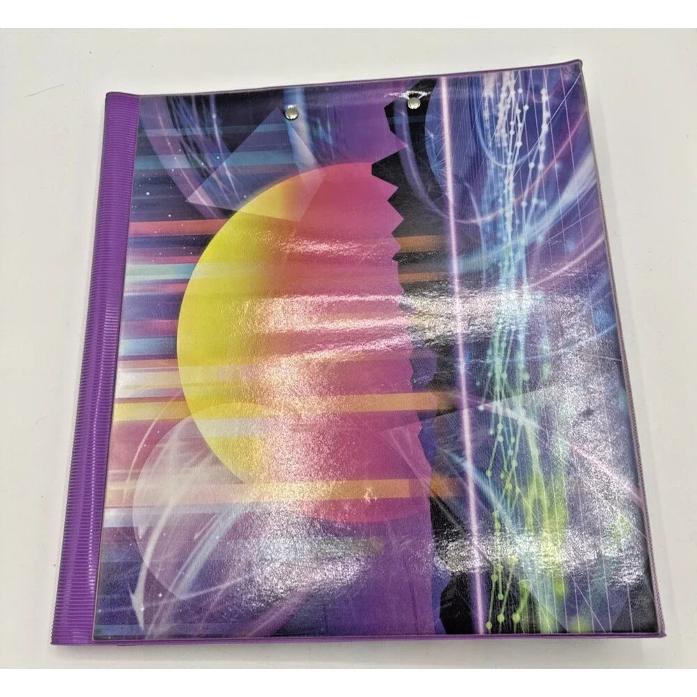 Mead Trapper Keeper Purple Sunset Binder Vintage Inspired 80s 90s Portfolio NEW